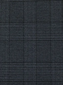 Blauw - Maatgesneden kostuum met ruit: colbert