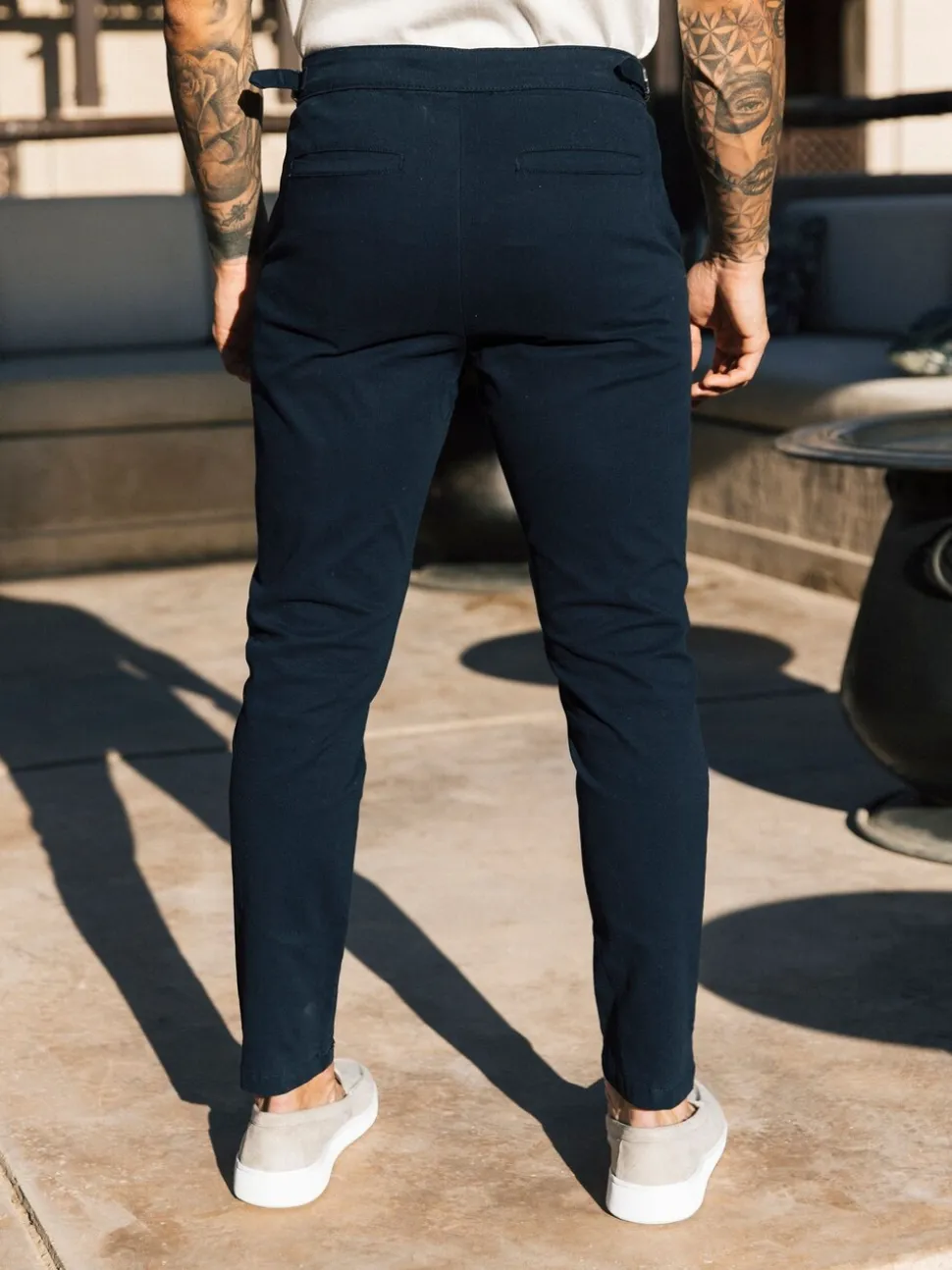 Blauw - MAUVAIS Beaufort stretchy chino's