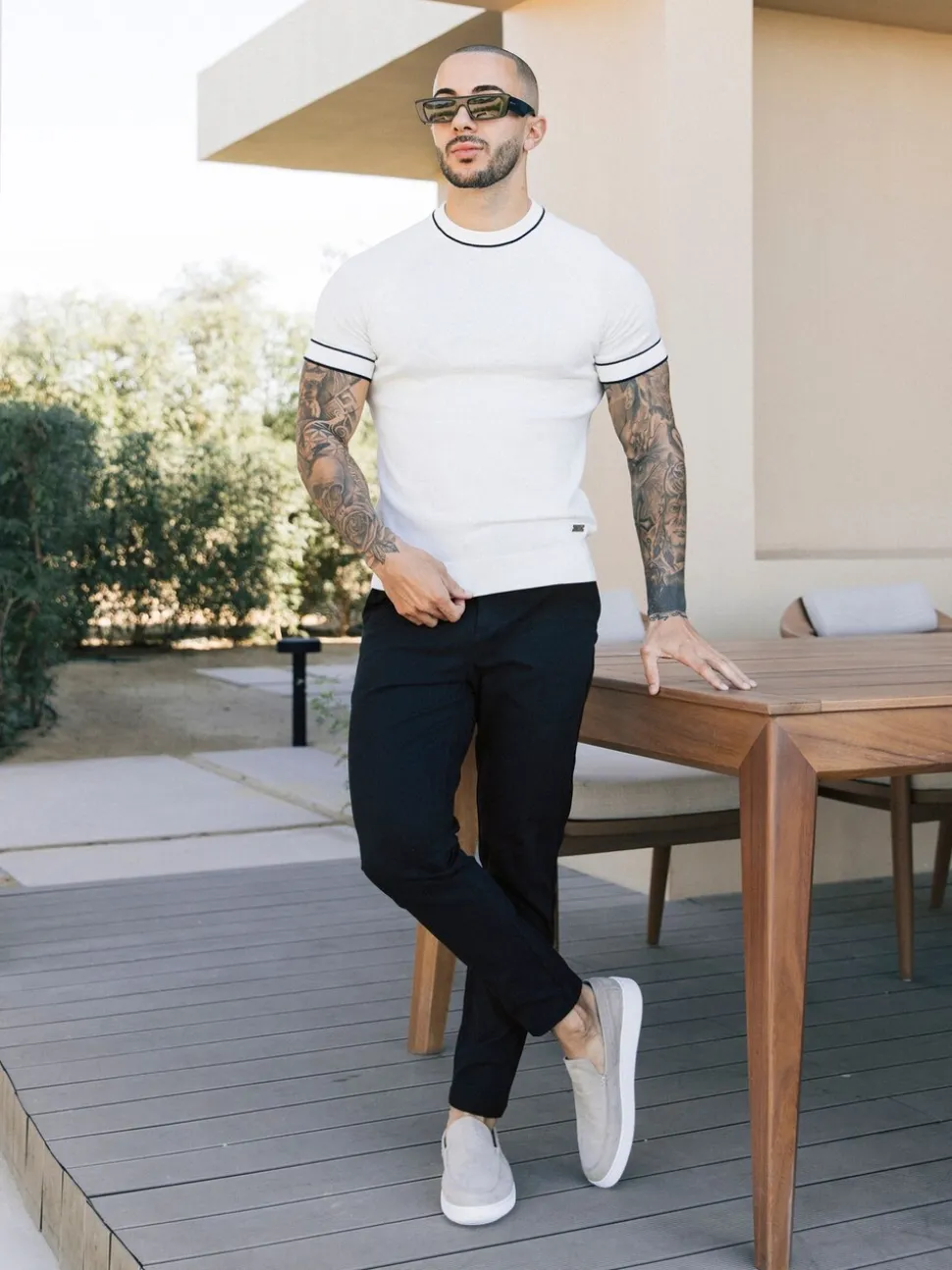 Blauw - MAUVAIS Beaufort stretchy chino's