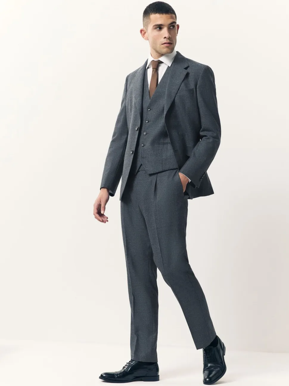 Blauw - Merino Wool Blend Suit Waistcoat