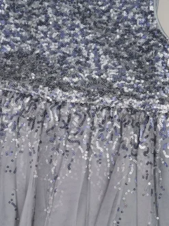 Blauw - Miss Waterfall Sequin Dress and Faux Fur Bolero Set