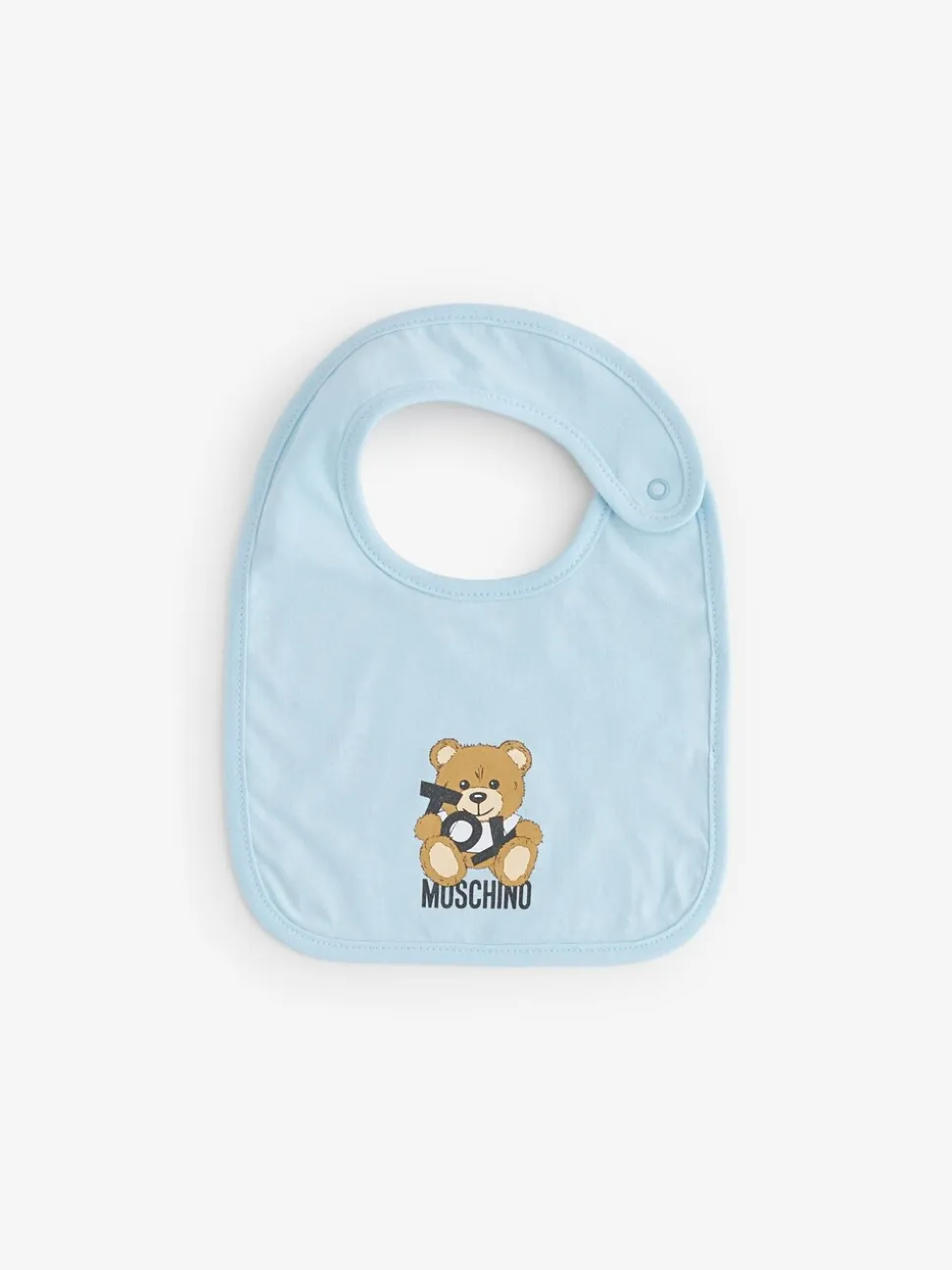Blauw - Moschino Baby Logo Sleepsuit, Hat & Bib Giftset With Giftbox