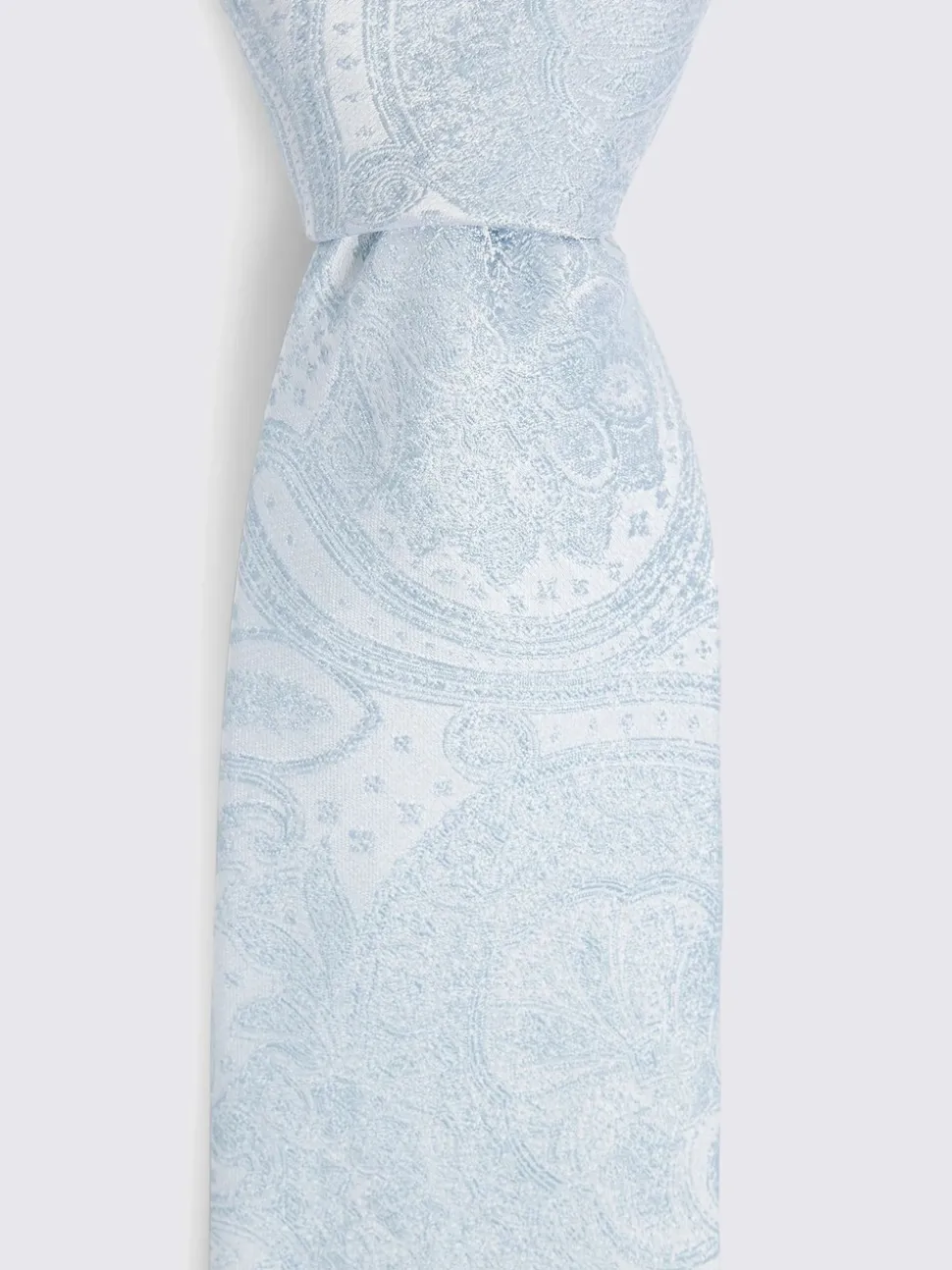 Blauw - MOSS Bruiloft Paisley Stropdas