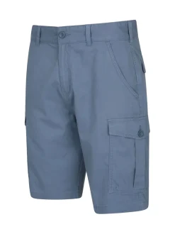 Blauw - Mountain Warehouse Mens Lakeside 100% Cotton Cargo Shorts