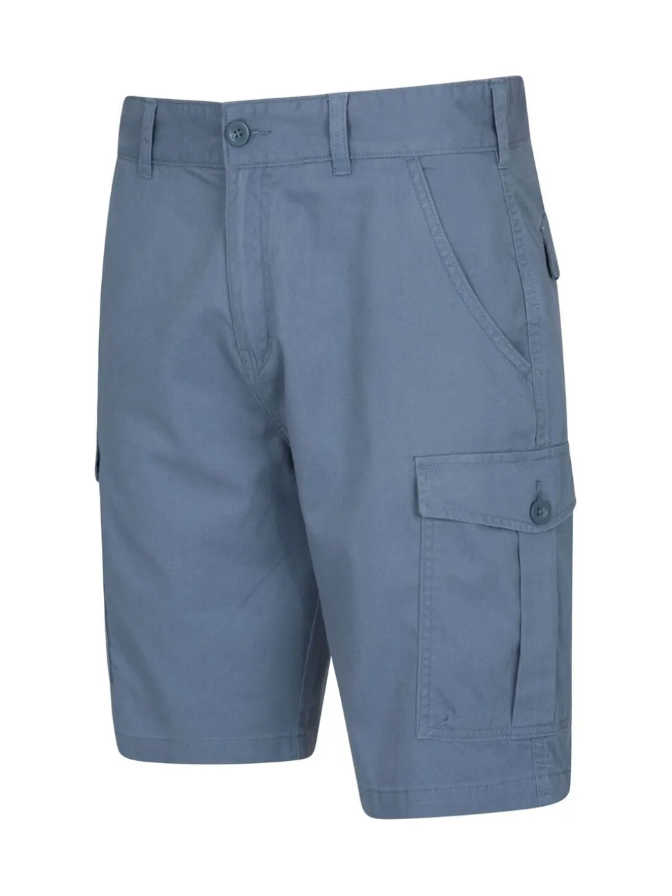 Blauw - Mountain Warehouse Mens Lakeside 100% Cotton Cargo Shorts