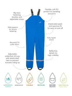 Blauw - Muddy Puddles - Waterdichte tuinbroek voor regendagen