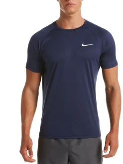 Blauw - Nike Hydroguard zonbeschermend surfhemd met korte mouwen