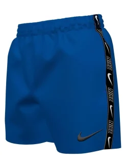 Blauw - Nike Swim Logo Tape 4 Inch Volley Shorts