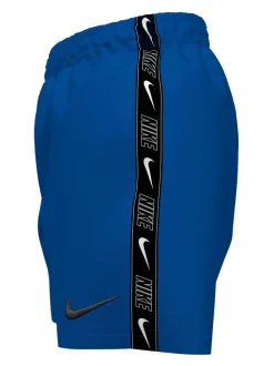 Blauw - Nike Swim Logo Tape 4 Inch Volley Shorts