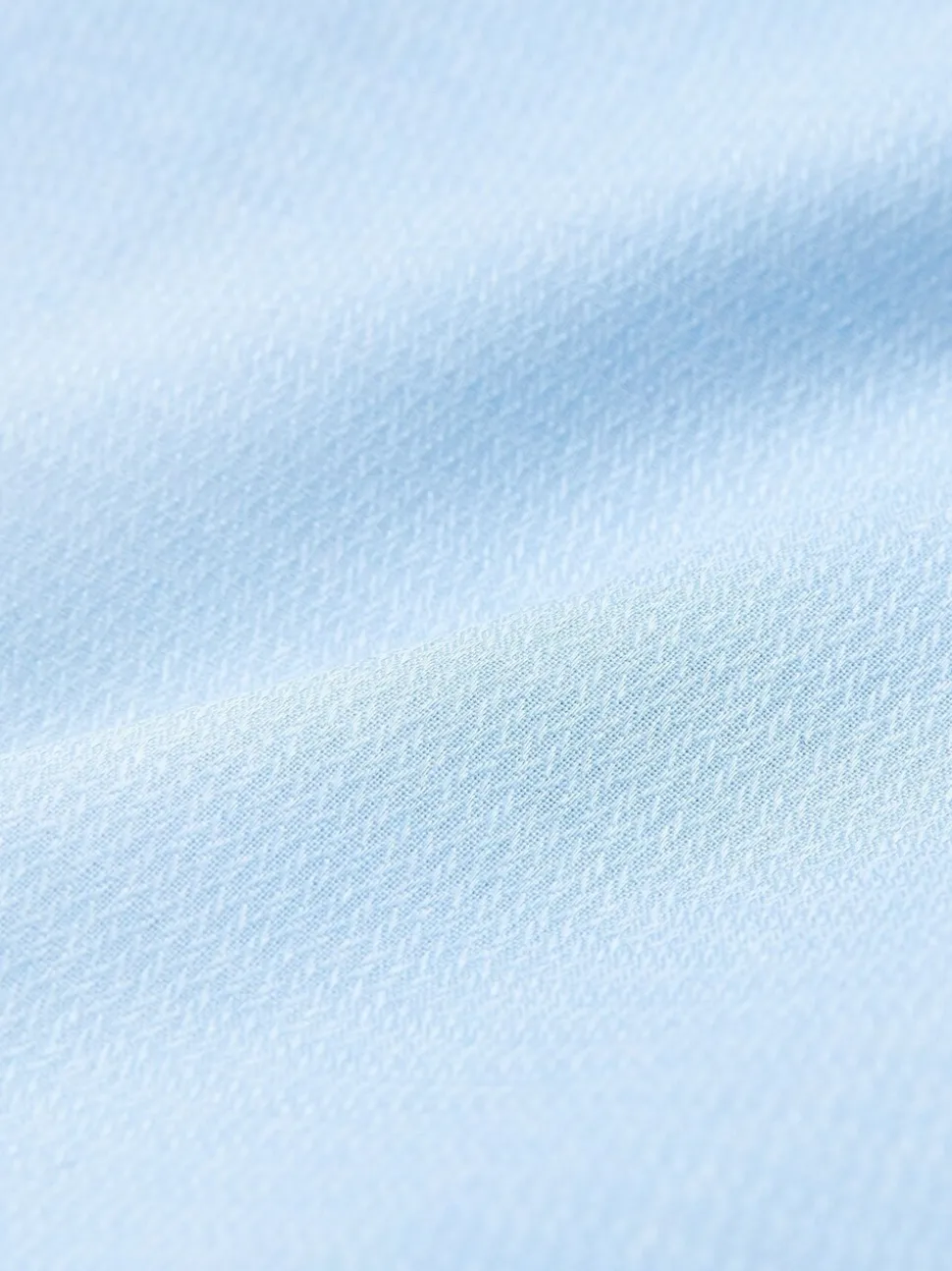 Blauw - Normale Pasvorm - Eenvoudig te strijken slim fit overhemd met textuur en dubbele manchetten
