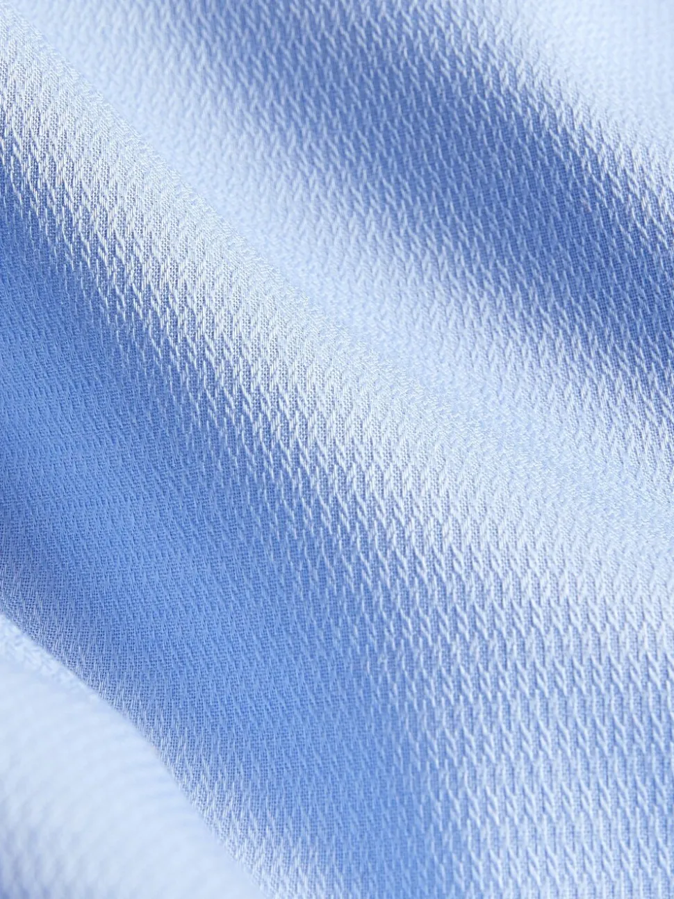 Blauw - Normale Pasvorm - Onderhoudsvriendelijk, getextureerd, slim fit overhemd met enkele manchet