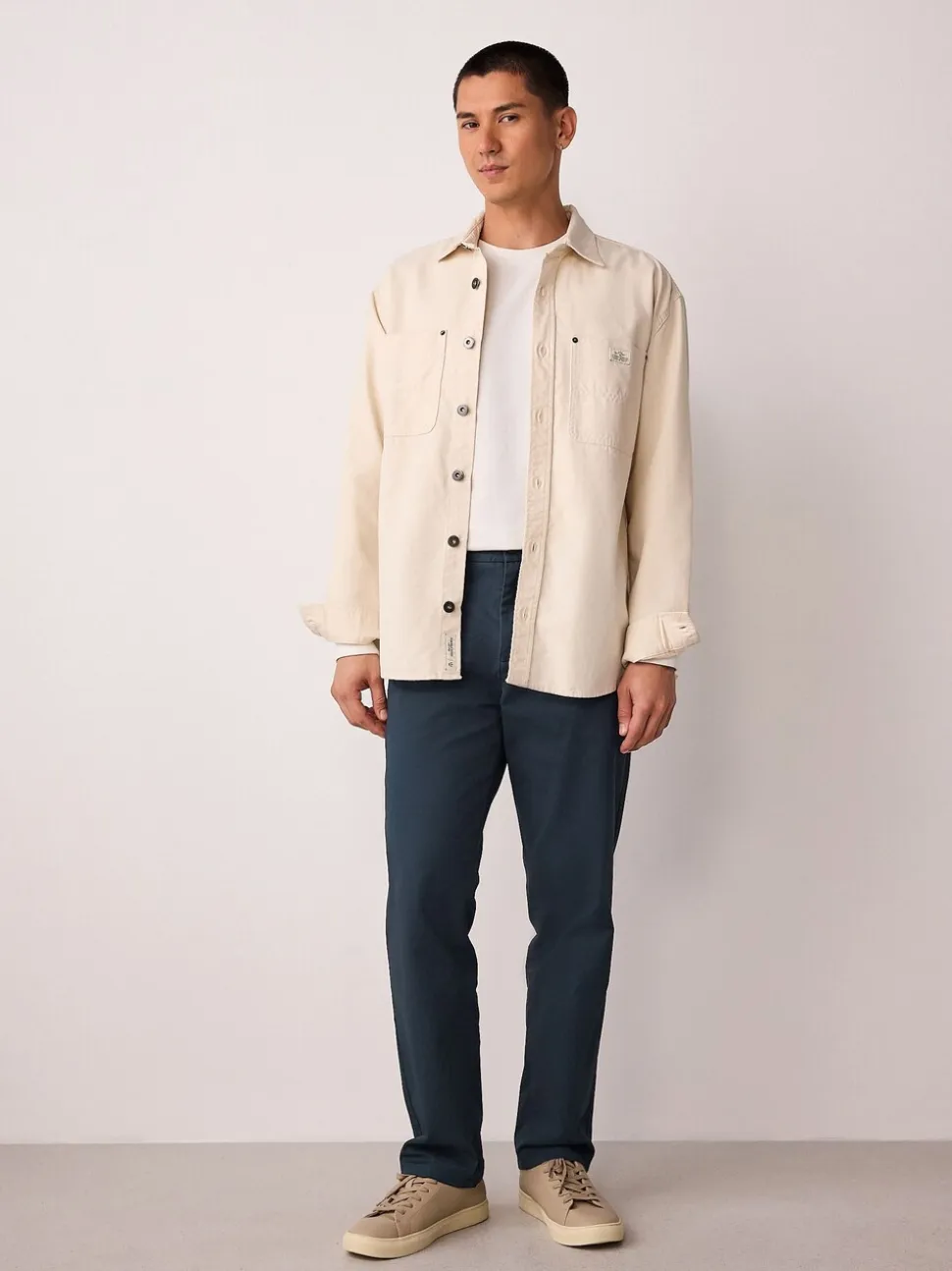Blauw - Normale Pasvorm - Stretchy chino