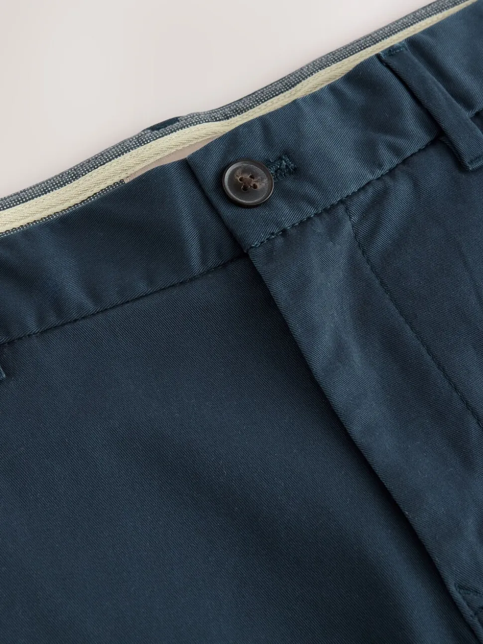 Blauw - Normale Pasvorm - Stretchy chino
