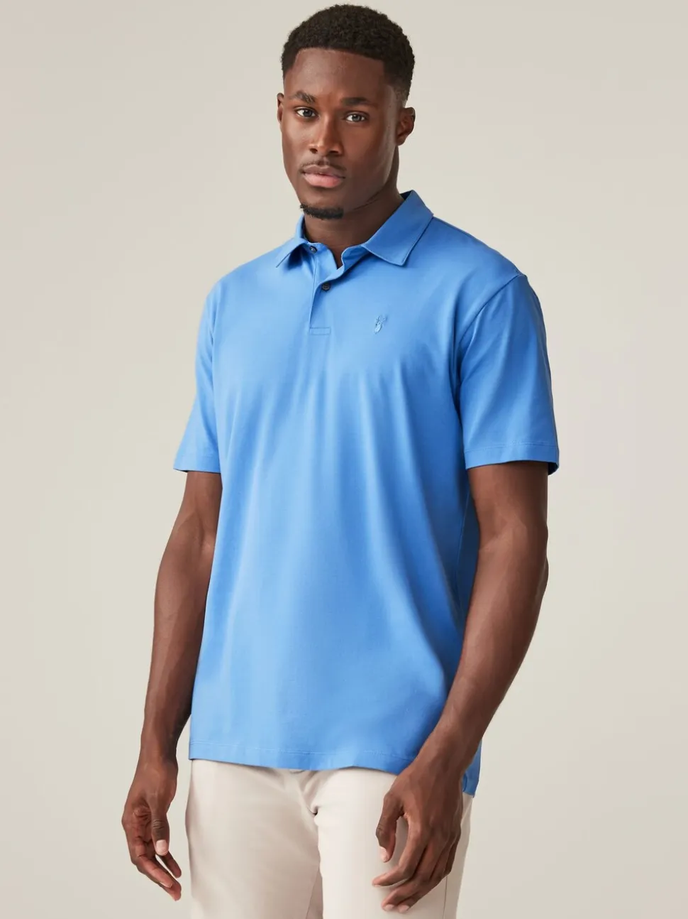 Blauw - Normale Pasvorm - Set van 5 jersey poloshirts met korte mouwen