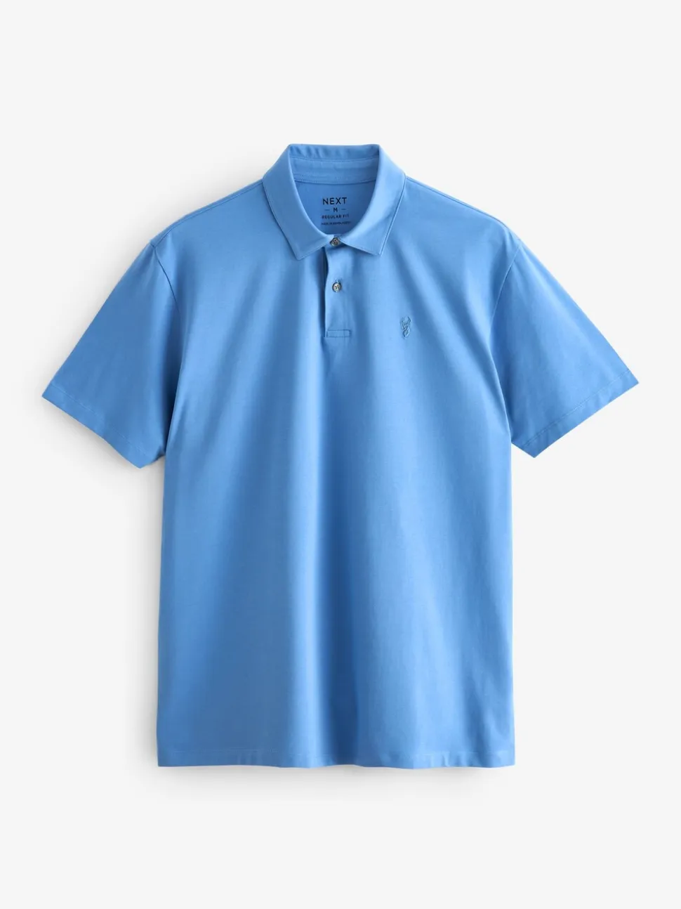Blauw - Normale Pasvorm - Set van 5 jersey poloshirts met korte mouwen