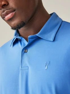 Blauw - Normale Pasvorm - Set van 5 jersey poloshirts met korte mouwen
