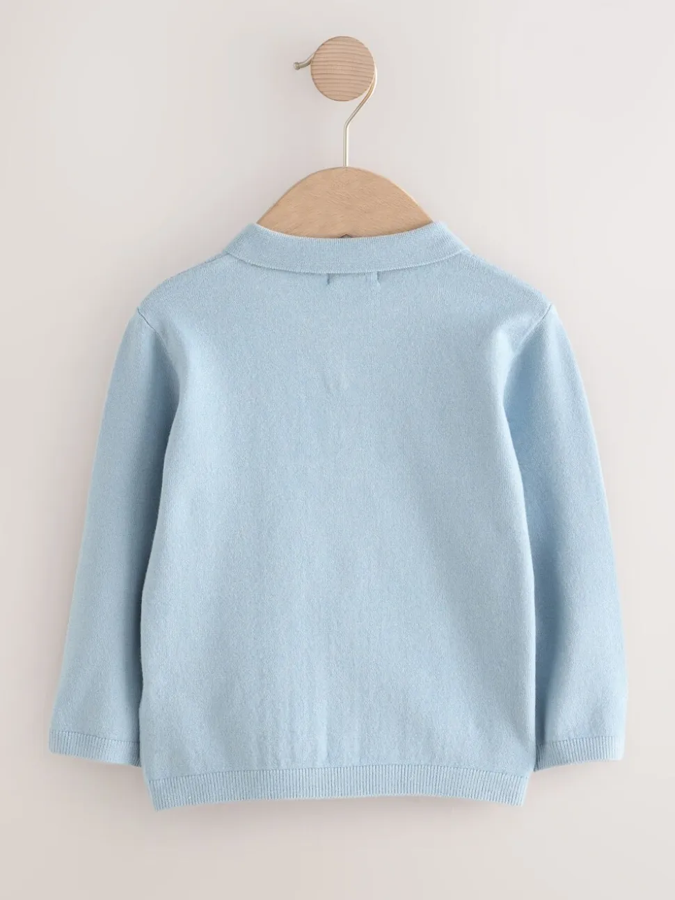Blauw - Poloshirt met kabelbreisel (3mnd -7jr)