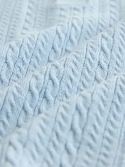 Blauw - Poloshirt met kabelbreisel (3mnd -7jr)