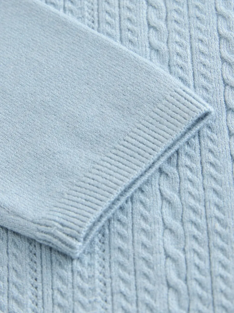 Blauw - Poloshirt met kabelbreisel (3mnd -7jr)