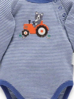 Blauw - Purebaby Bodysuits 2 Pack