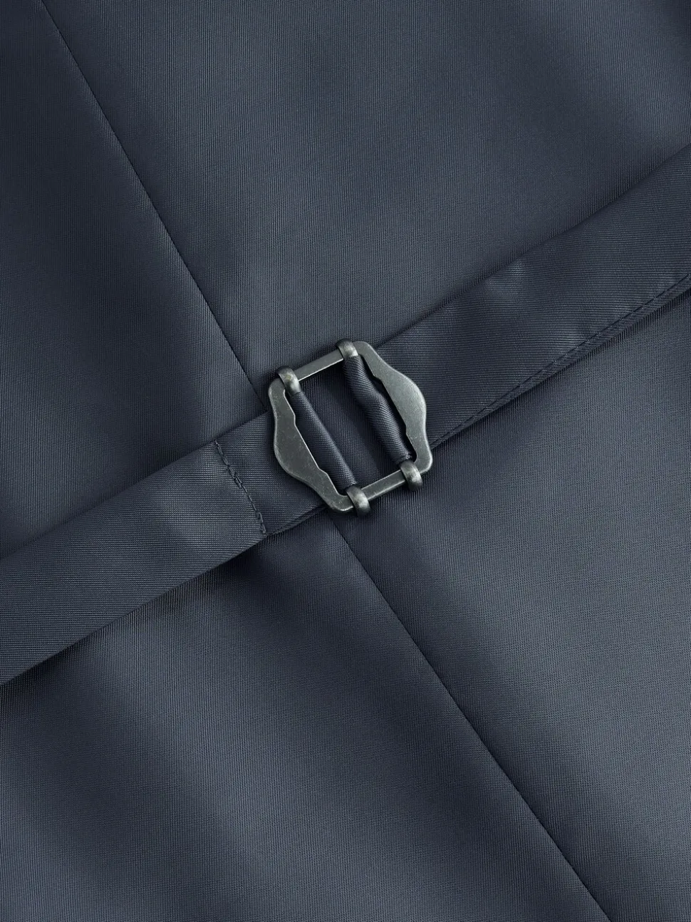 Blauw - Regular Fit Wool Blend Motionflex Waistcoat