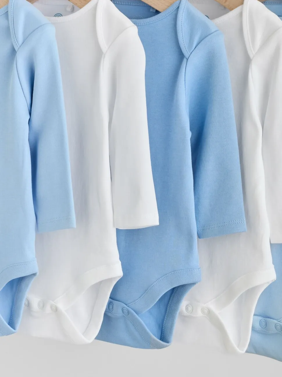 Blauw - Rompertjes met lange mouwen