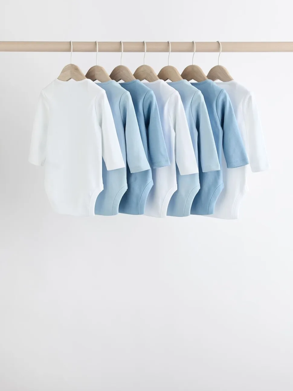 Blauw - Rompertjes met lange mouwen