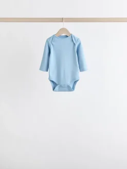 Blauw - Rompertjes met lange mouwen