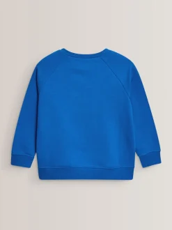 Blauw - Schoolsweater met ronde hals (3-17jr)