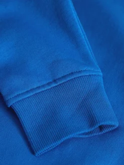 Blauw - Schoolsweater met ronde hals (3-17jr)