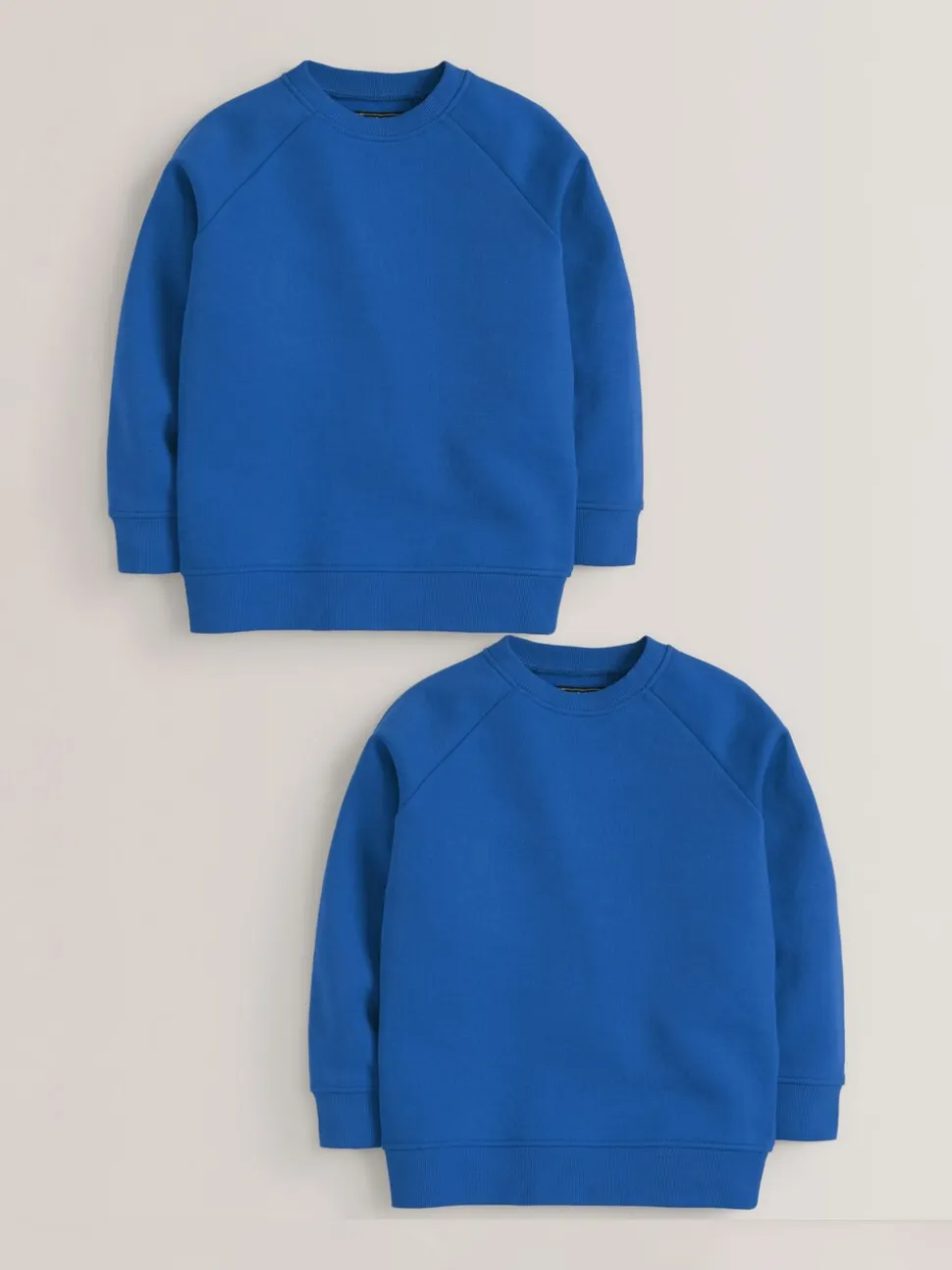 Blauw - Schoolsweater met ronde hals (3-16jr)