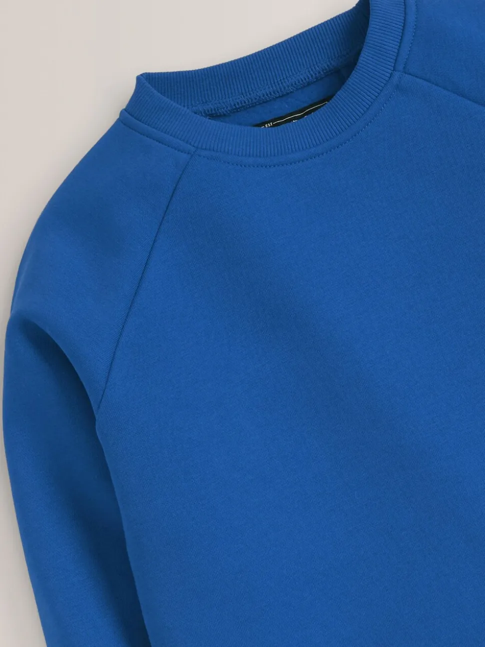 Blauw - Schoolsweater met ronde hals (3-16jr)