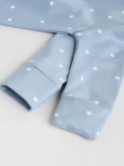 Blauw - Set van 7 Baby Popper-slaappakjes (0mnd-2jr)