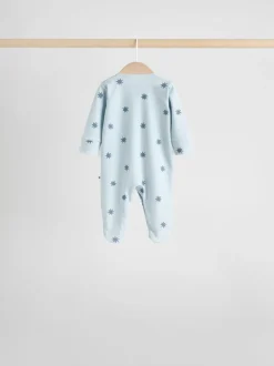 Blauw - Set van 7 Baby Popper-slaappakjes (0mnd-2jr)