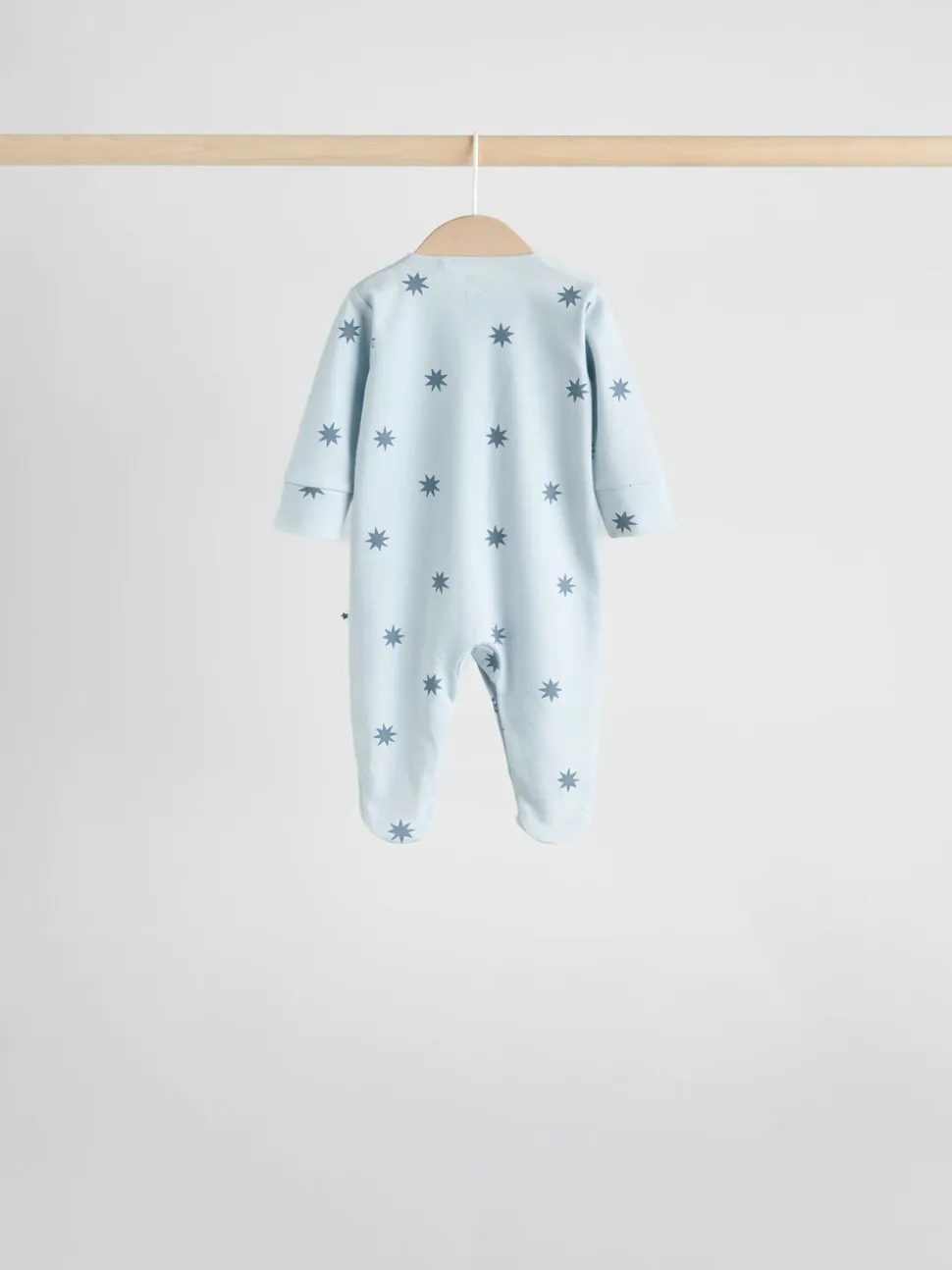 Blauw - Set van 7 Baby Popper-slaappakjes (0mnd-2jr)