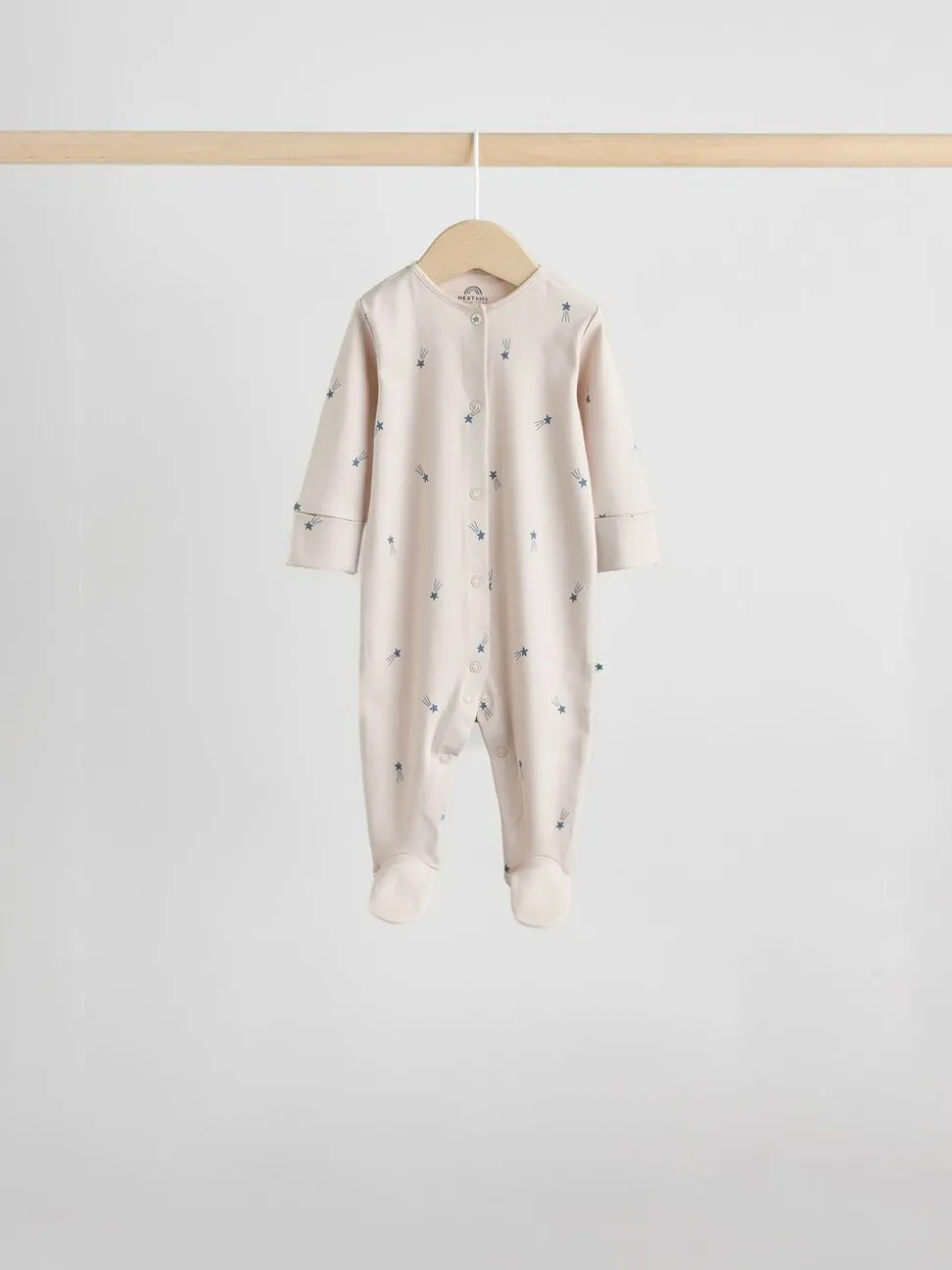 Blauw - Set van 7 Baby Popper-slaappakjes (0mnd-2jr)