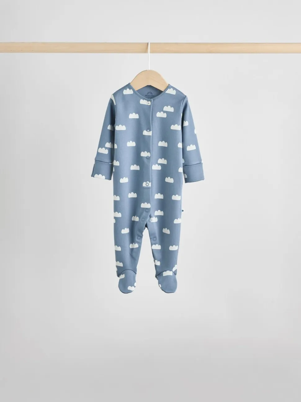 Blauw - Set van 7 Baby Popper-slaappakjes (0mnd-2jr)