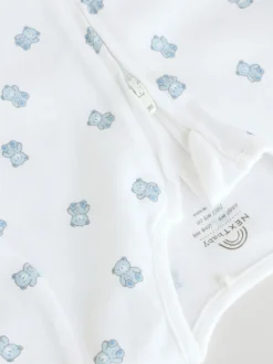 Blauw - Set van 3 babyrompertjes met rits (0 mnd-3 jr)