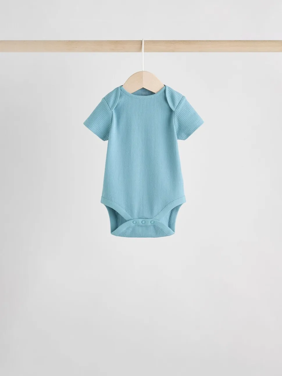 Blauw - Set van 5 babyrompertjes met korte mouwen