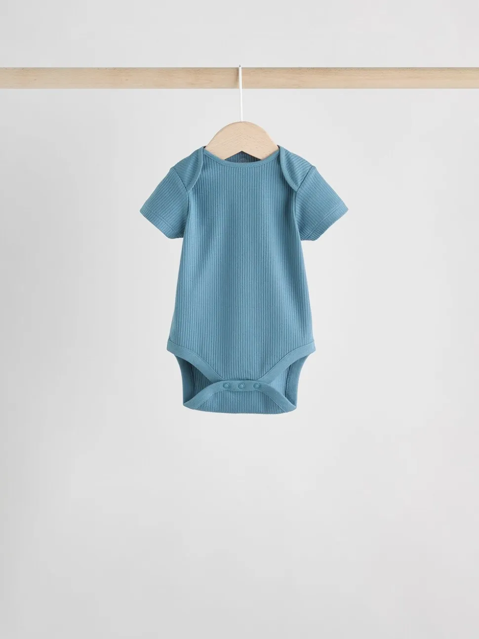Blauw - Set van 5 babyrompertjes met korte mouwen