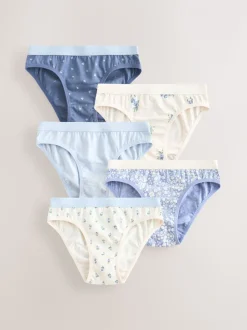 Blauw - Set van 5 Bikini Onderbroeken (1.5-16jr)