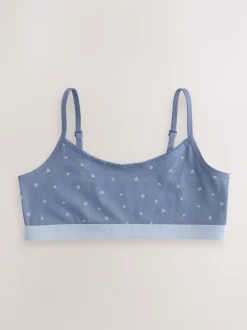 Blauw - Set van 3 crop tops (5-16 jr)
