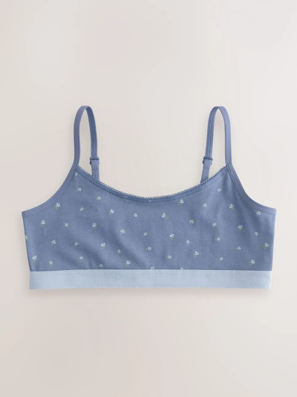 Blauw - Set van 3 crop tops (5-16 jr)
