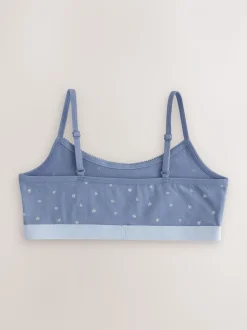 Blauw - Set van 3 crop tops (5-16 jr)