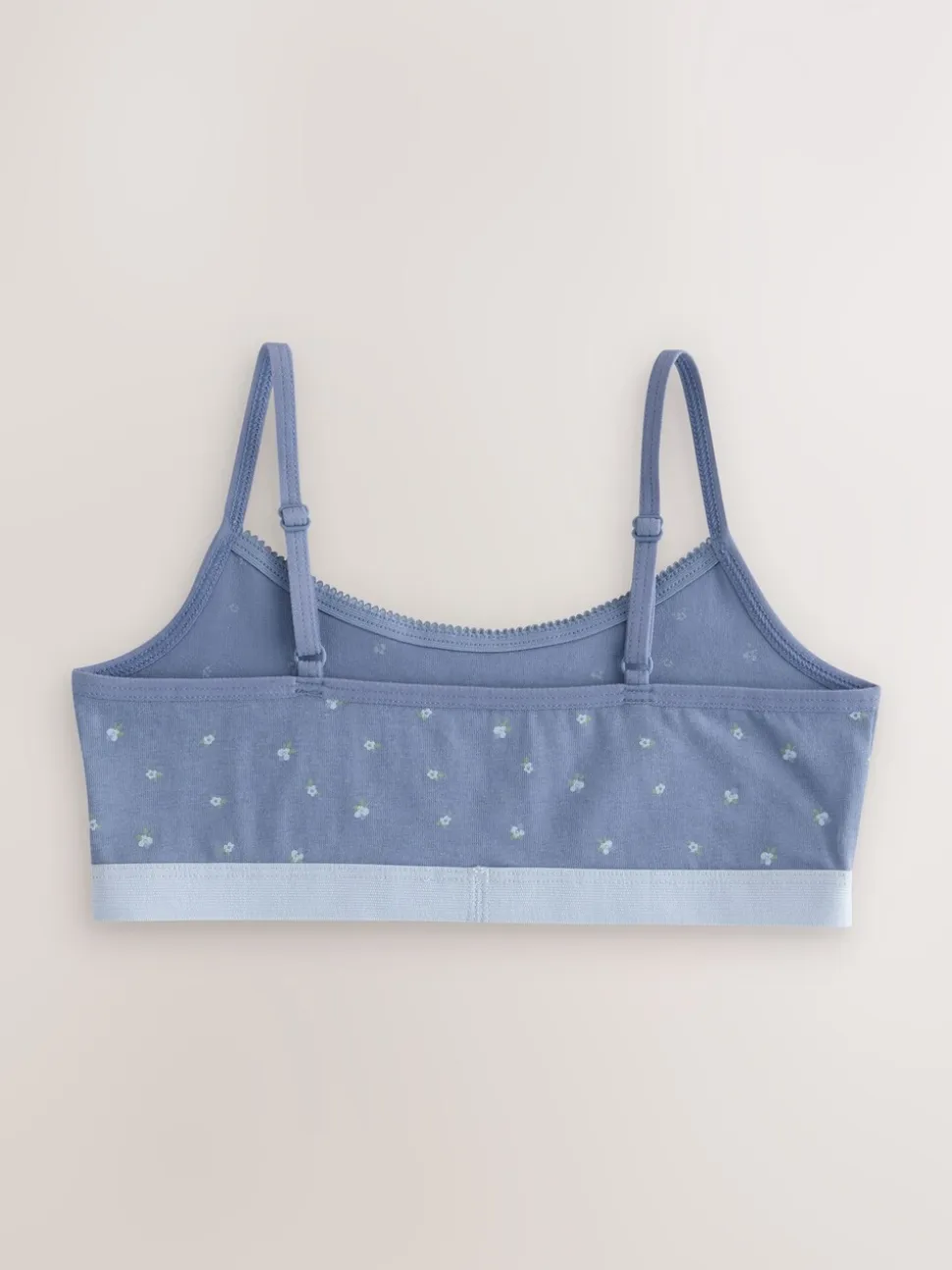 Blauw - Set van 3 crop tops (5-16 jr)