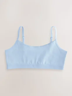 Blauw - Set van 3 crop tops (5-16 jr)