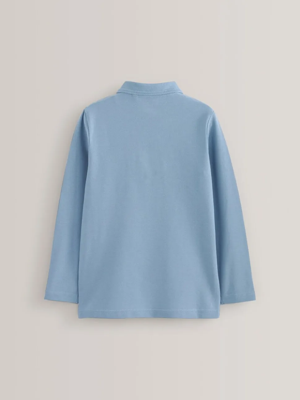 Blauw - Set van 2 poloshirts met lange mouwen (3-16jaar)