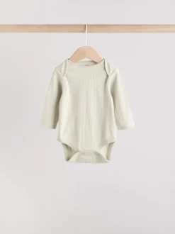 Blauw - Set van 5 rompers met lange mouwen