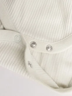 Blauw - Set van 5 rompers met lange mouwen