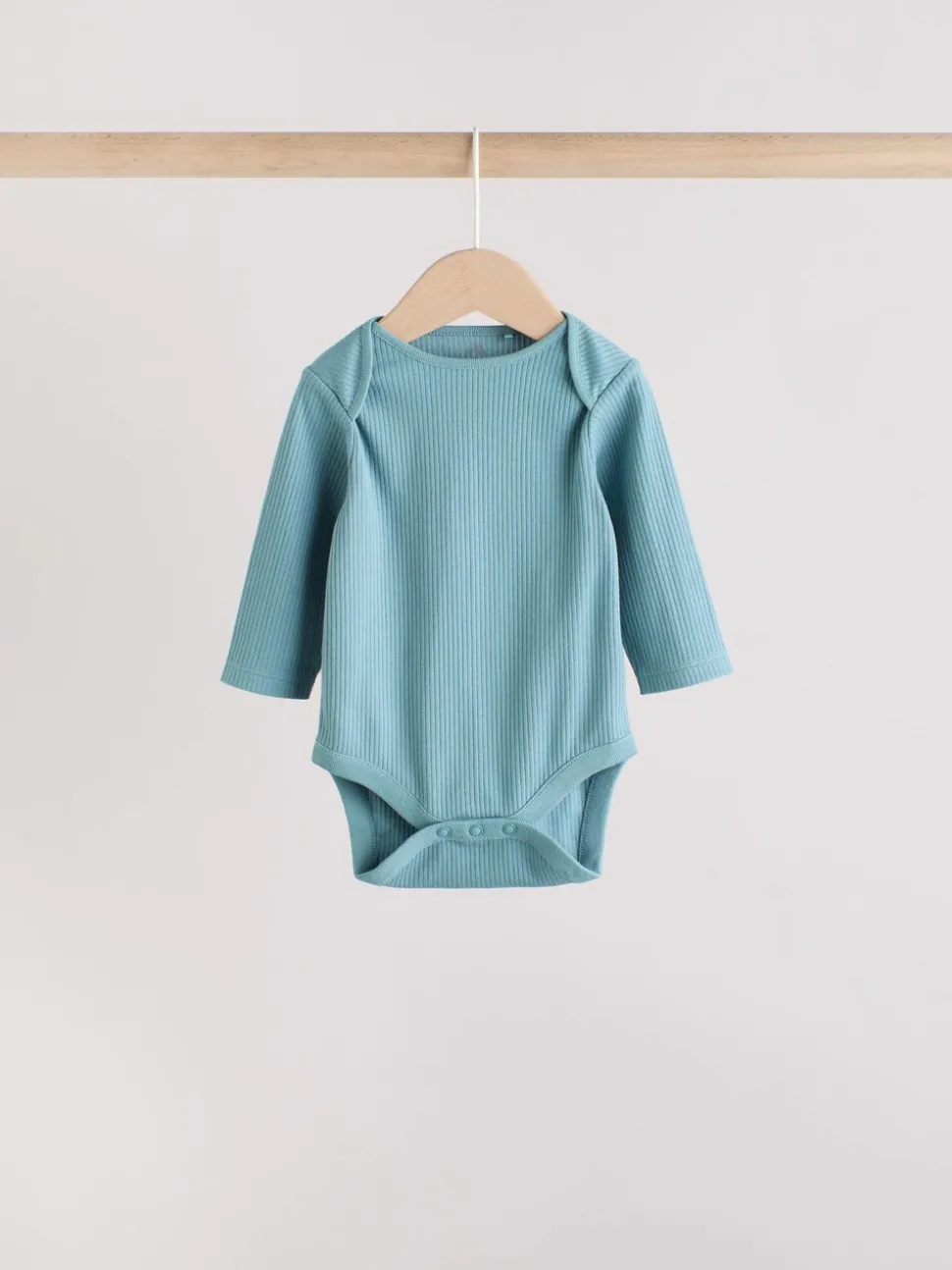 Blauw - Set van 5 rompers met lange mouwen